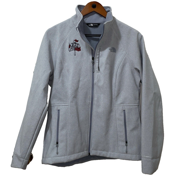The North Face Jacket Womens Gray Apex Barrier Soft Shell Windwall Fleece Sz Lg - Picture 3 of 16